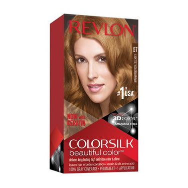 Revlon Colorsilk Beautiful Color – 57 Lightest Golden Brown – Ammonia-Free - ANNS BEAUTY SUPPLY